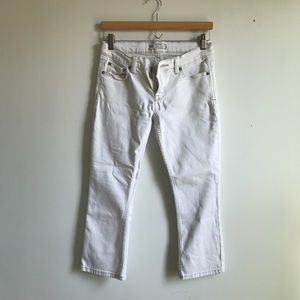FREE PEOPLE white crop jean / Sz 26